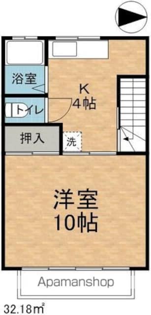 稼ぐ家姫１１号[1K/32.18m2]の間取図