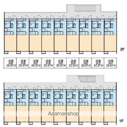 レオパレスさくら[1K/19.87m2]の配置図