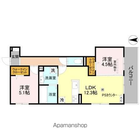 GRAMM殿城の間取り写真