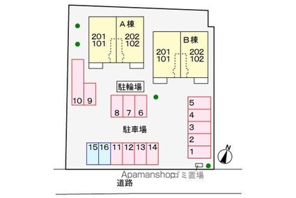 ラブ・ラ・ドールＡ[2LDK/55.85m2]の配置図