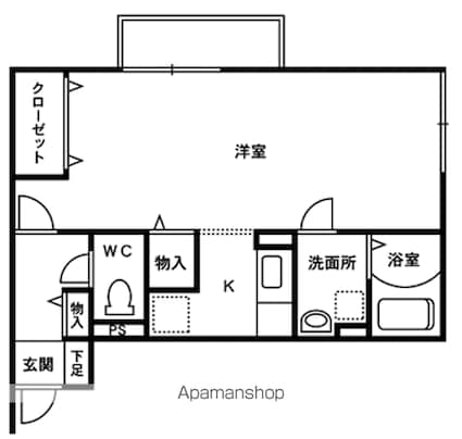 センチュリオン　Ａ[1K/34.72m2]の間取図