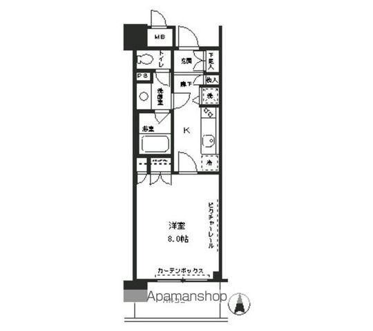 川崎市中原区木月住吉町のマンションの間取り