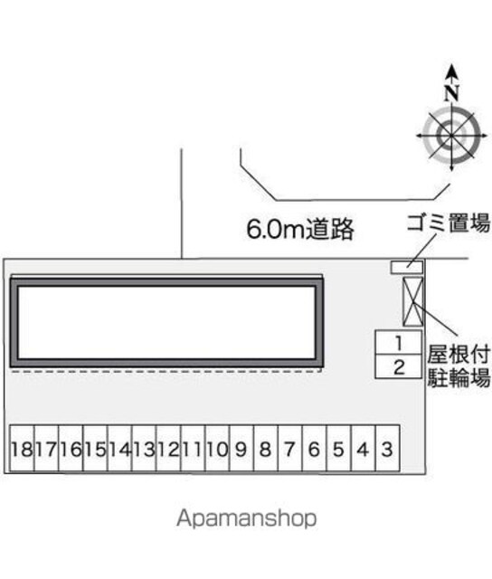 レオパレス舘[1K/28.02m2]の配置図