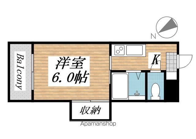 シャトレ川淵 203 ｜ 福岡県北九州市八幡東区川淵町1-14（賃貸マンション1K・2階・20.00㎡） その2