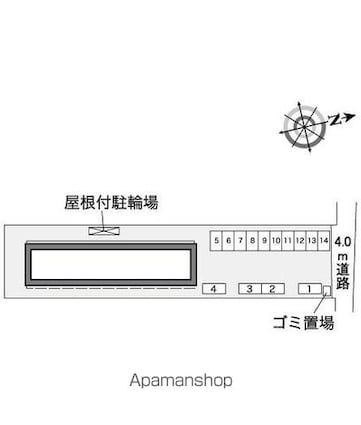 レオパレス春望[1K/23.61m2]の配置図