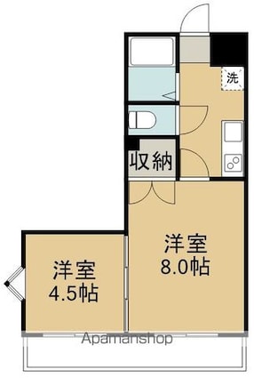 仙台白萩マンション[2K/31.39m2]の間取図
