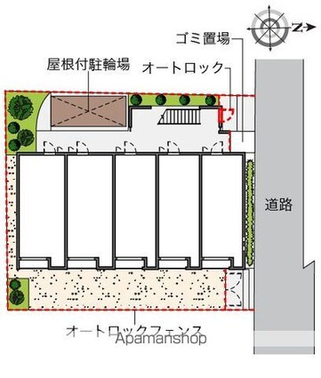 クレイノＯＬＩＶＥ[1K/22.84m2]の配置図
