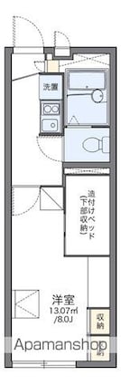 東京都八王子市大楽寺町[1K/22.35m2]の間取図