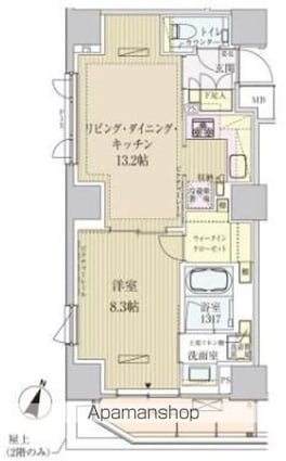 東京都港区赤坂３丁目[1LDK/50.3m2]の間取図