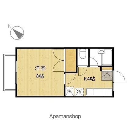パークハイム松本[1K/25m2]の間取図