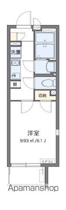 クレイノサークル　平和台[1K/21.11m2]の間取図