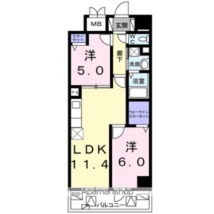 Ｇｒａｎ　Ｆｅｌｉｃｉａ[2LDK/51.93m2]の間取図