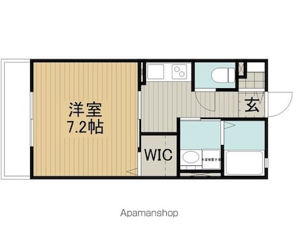 レトア本町西[1K/27.7m2]の間取図