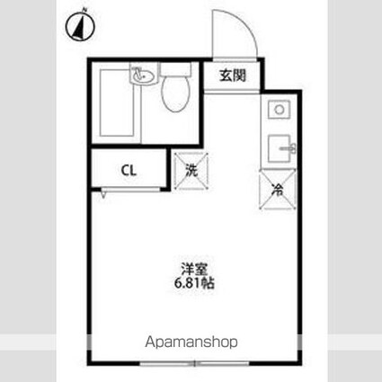 キャトルメゾン野方[1R/14.17m2]の間取図