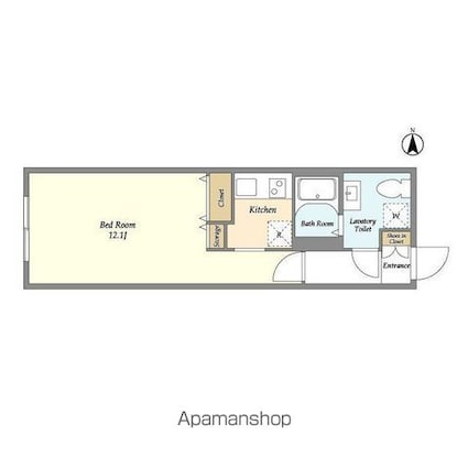 ブランシェ洗足[1R/30m2]の間取図