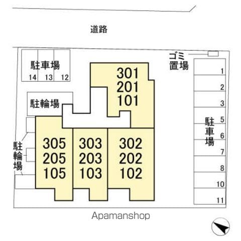 アンプルール 103 ｜ 千葉県流山市おおたかの森南３丁目6-3（賃貸アパート1LDK・1階・55.09㎡） その20