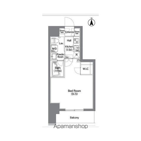 【江東区毛利のマンションの間取り】