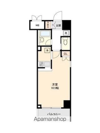 フォレスト・ヒル仙台青葉[1R/25.58m2]の間取図