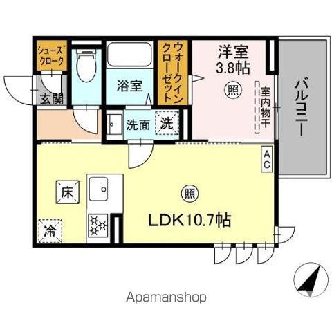 【トリシア博多麦野　弐番館の間取り】