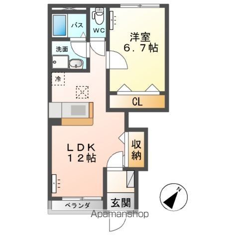 香取市小見川のアパートの間取り