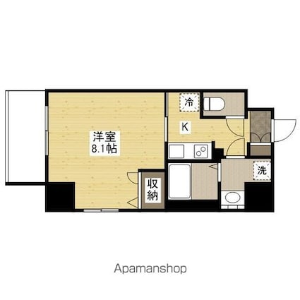 ウェンディ橋本町[1K/29.03m2]の間取図