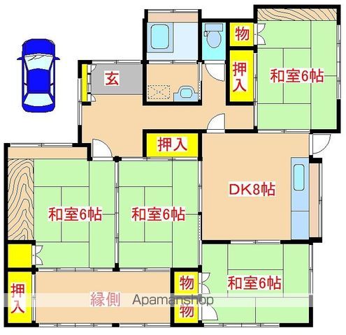 日豊本線 姶良駅 徒歩33分 1階建 築41年の間取り写真