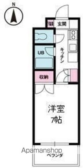 ジョイフル第３小坂[1DK/22.91m2]の間取図