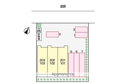 リュエル・ウエスト[1R/33.15m2]の配置図