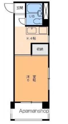 門田ビル[1K/21.81m2]の間取図