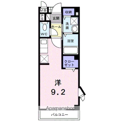 ファスタージュ　Ⅰ[1R/25.25m2]の間取図