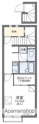 レオネクストフラワー[1K/28.02m2]の間取図