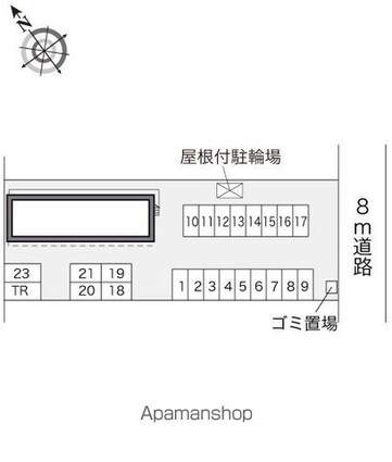 レオパレスマキシム[1K/20.28m2]の配置図
