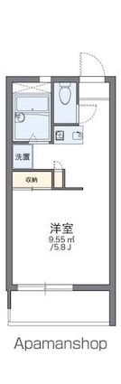 レオパレス中居[1K/20.28m2]の間取図