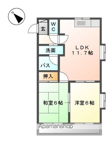 福岡市博多区春町のマンションの間取り