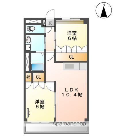 ファインコート北野Ⅱの間取り