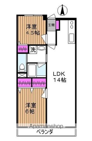 【国分寺市西元町のマンションの間取り】