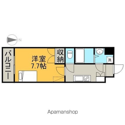 愛知県名古屋市中区葵２丁目[1K/24.76m2]の間取図