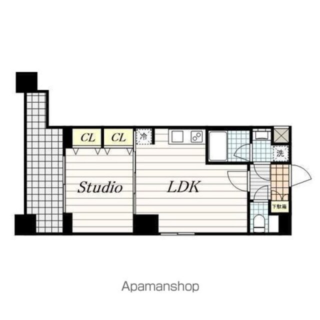 メインステージ錦糸町Ⅸ[1LDK/41.58m2]の間取図