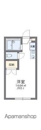 レオパレスしらかば[1K/19.87m2]の間取図