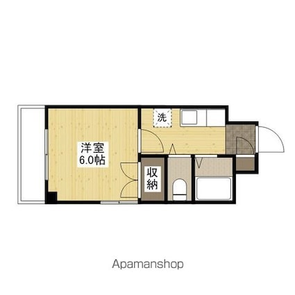広島県広島市中区大手町５丁目[1K/17.88m2]の間取図
