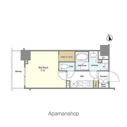 ＢｌｕＲｏｃｋ青葉台[1K/25.22m2]の間取図