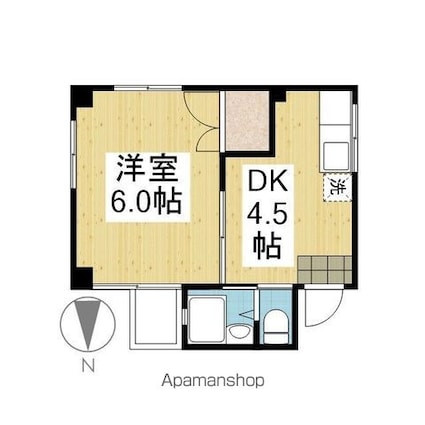 メゾンＡＤⅢ[1DK/21.72m2]の間取図