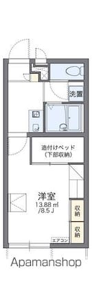 レオパレススライブ[1K/23.18m2]の間取図