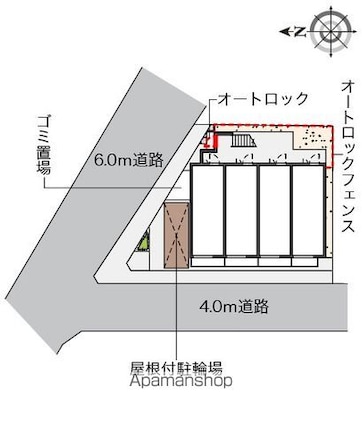 クレイノグリーンブリッジ[1K/20.57m2]の配置図