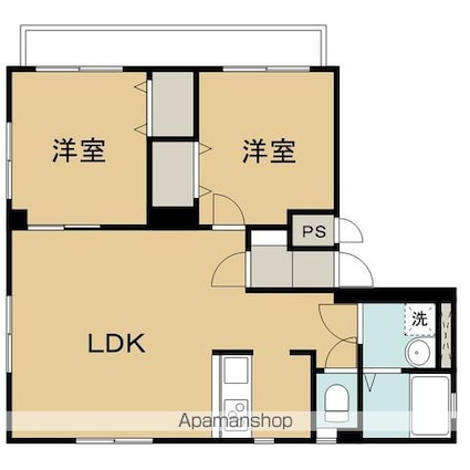 エクセルムＱＤ[2LDK/60.8m2]の間取図