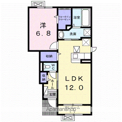 ラ・フォルシュ[1LDK/50.18m2]の間取図
