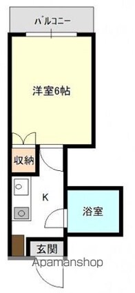 サンコーポ大宮[1K/19.4m2]の間取図