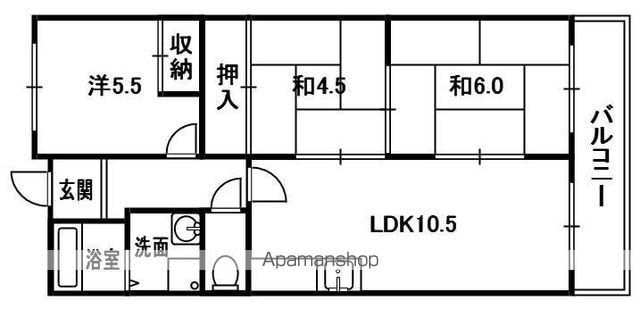 ヴィラージュ私市の間取り写真