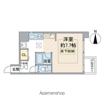ラクロア[1R/26.95m2]の間取図