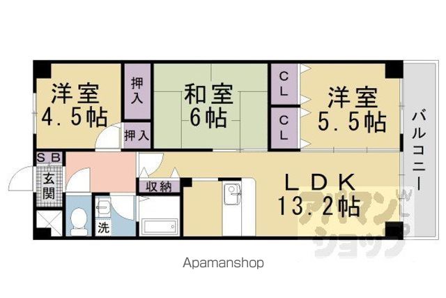 ヴェルジュール桂川の間取り写真